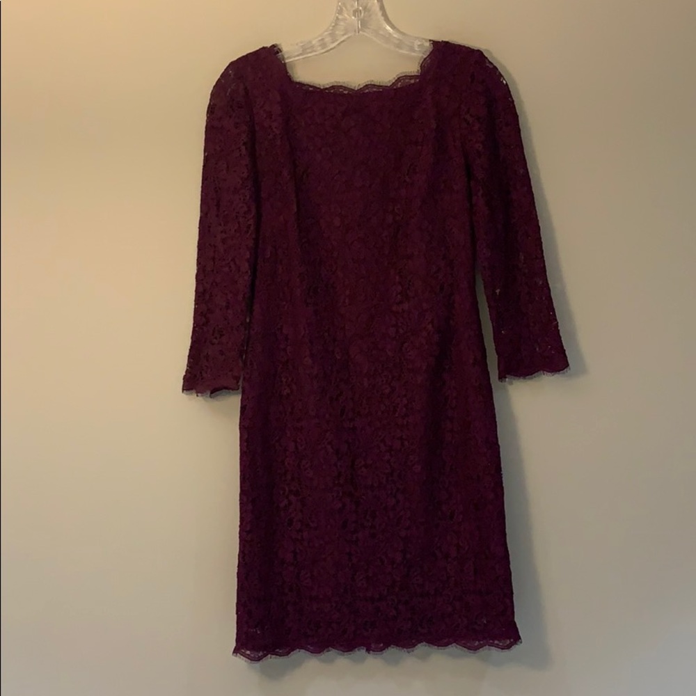 Adrianna Papell Purple Lace Dress